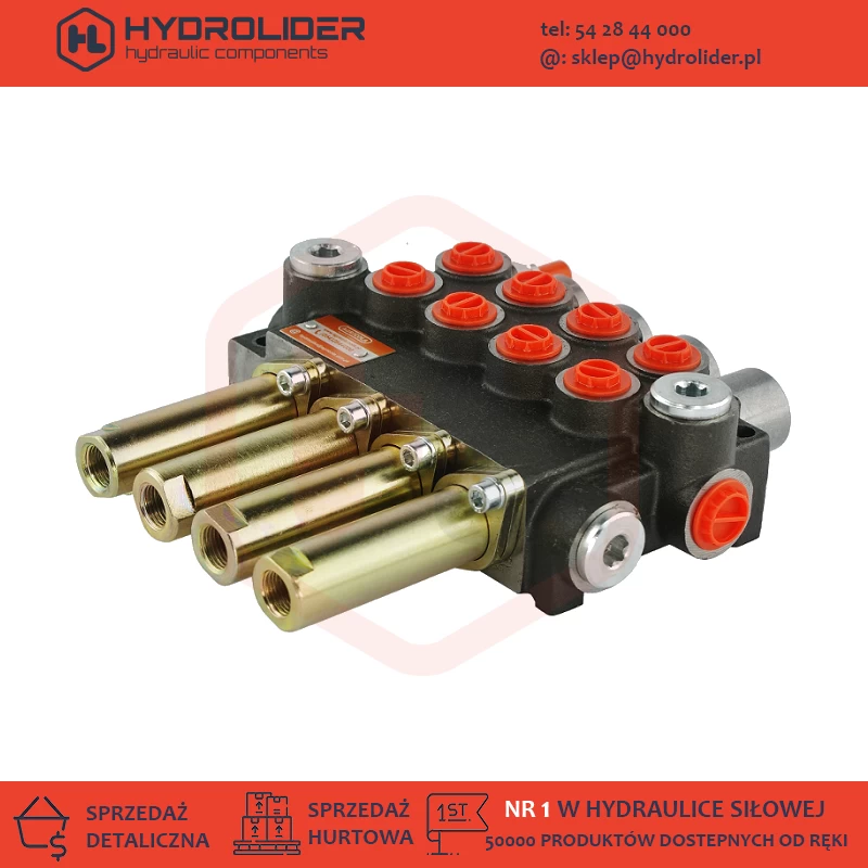 Rozdzielacz hydrauliczny 4 sekcyjny 40 l/min 04P40 A1A1A1A1 GV1