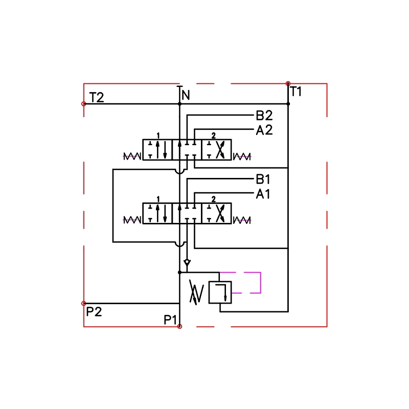 Гідравлічний розподільник 2-секційний 80 Л/Хв 02P80 A1A1 GV1